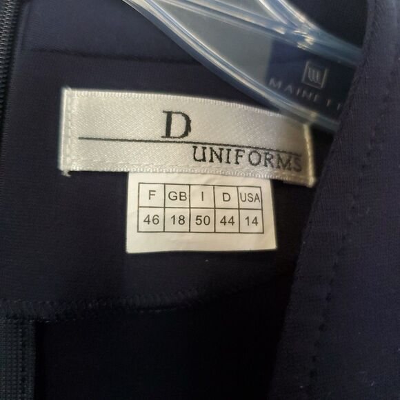 D uniforms Christian Dior womens long sleeve top blouse shirt size US 14 Blue - Picture 4 of 16